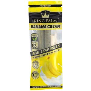 King Palm Mini Pre Rolls - Banana Cream (2/Pk) - Haze Smoke Shop, Canada