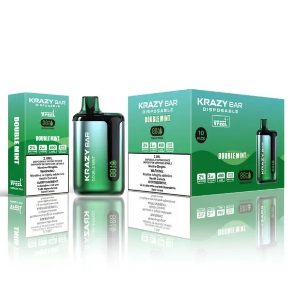 KRAZY Bar Disposable - Double Mint - Haze Smoke Shop