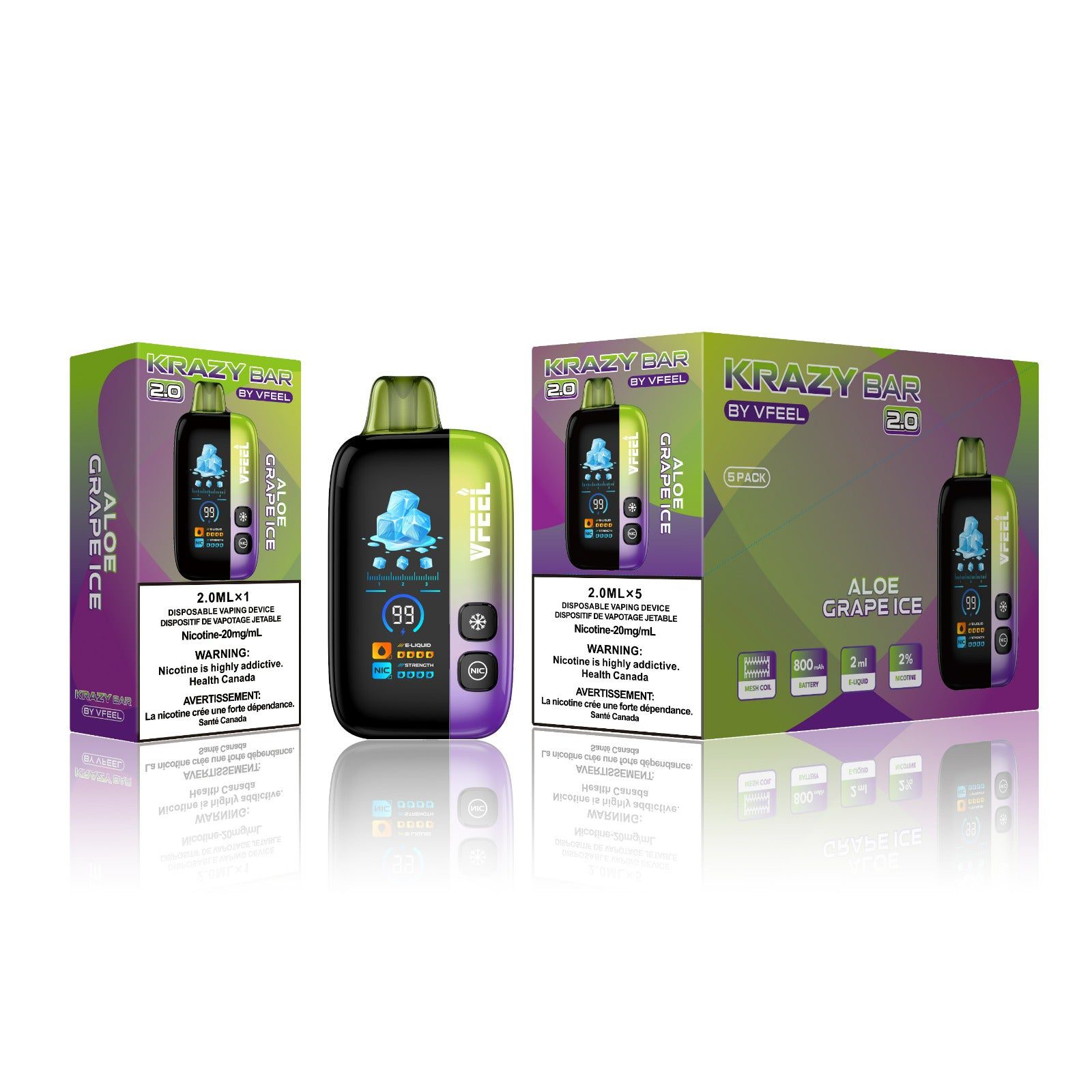 Krazy Bar 2.0 50K Disposable [20mg Intense] - C$34.99 - Haze Smoke Shop -  Vancouver Canada