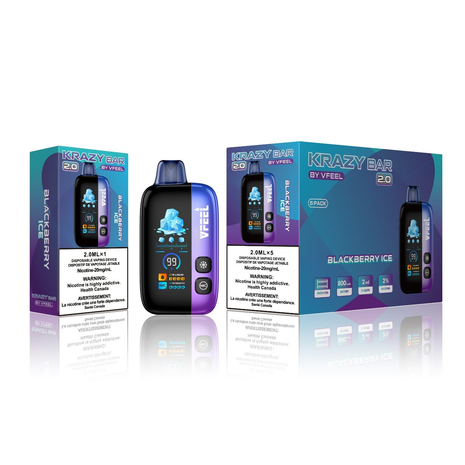 Krazy Bar 2.0 50K Disposable [20mg Intense] - C$34.99 - Haze Smoke Shop