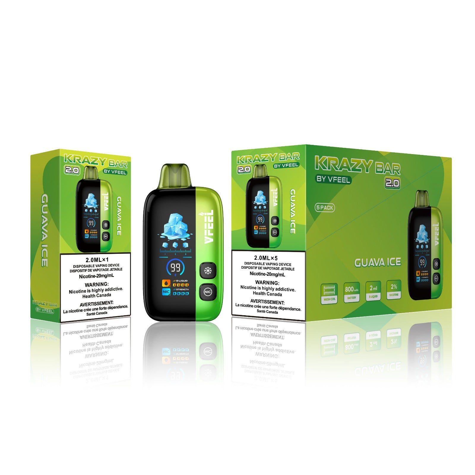 Krazy Bar 2.0 50K Disposable [20mg Intense] - C$34.99 - Haze Smoke Shop -  Vancouver Canada